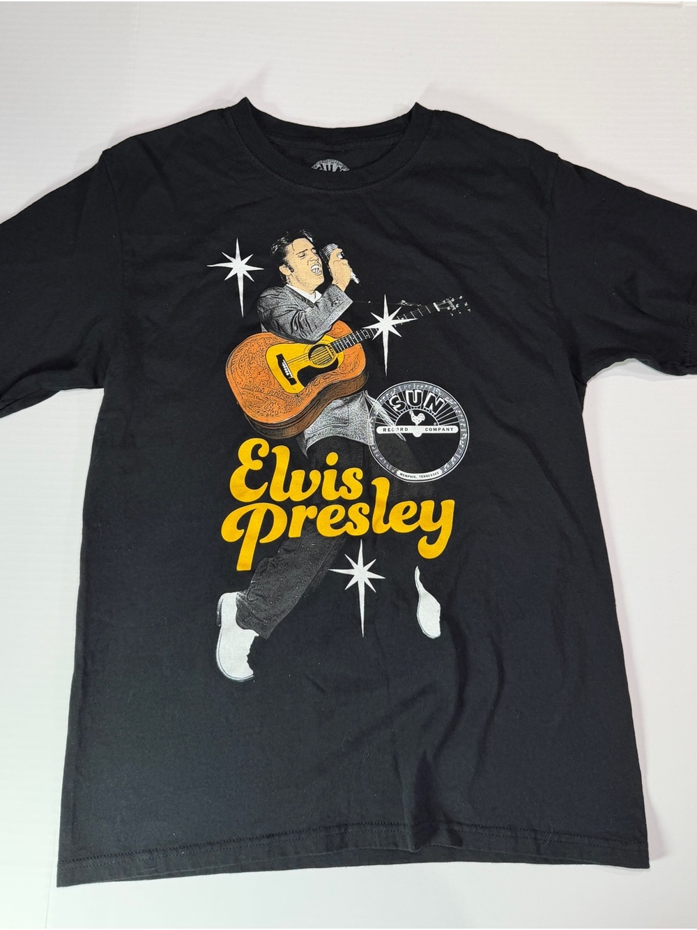 Black Elvis Presley Graphic Short Sleeve Tee